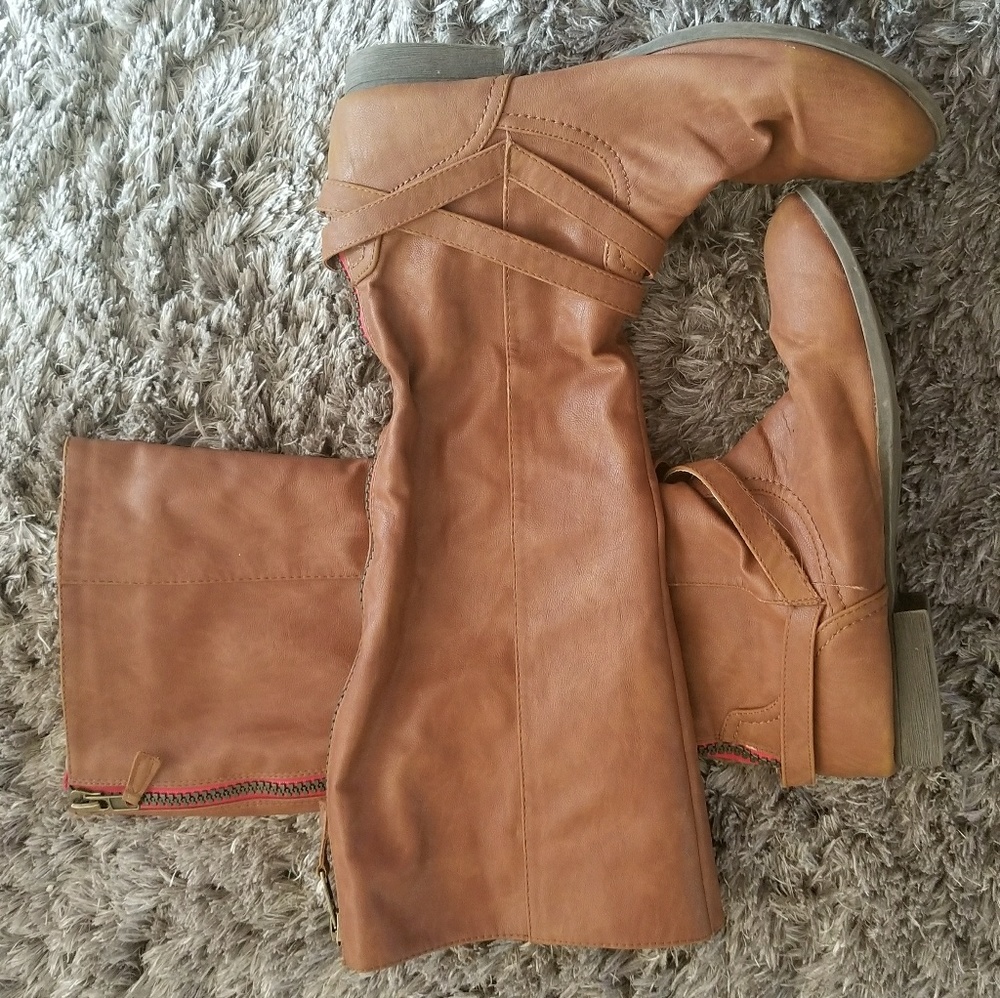 Tawny knee high boots